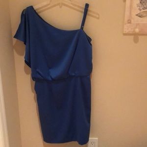 Satin royal blue dress